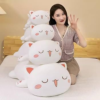 猫が好き専用　浮き輪ぬいぐるみとビーチパラソル付きぬいぐるみセット 楽天市場】ぬいぐるみ 猫 ピンクずきん 白猫 Lサイズ 大